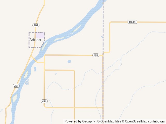 Map for Memory Maker near Adrian, ID
