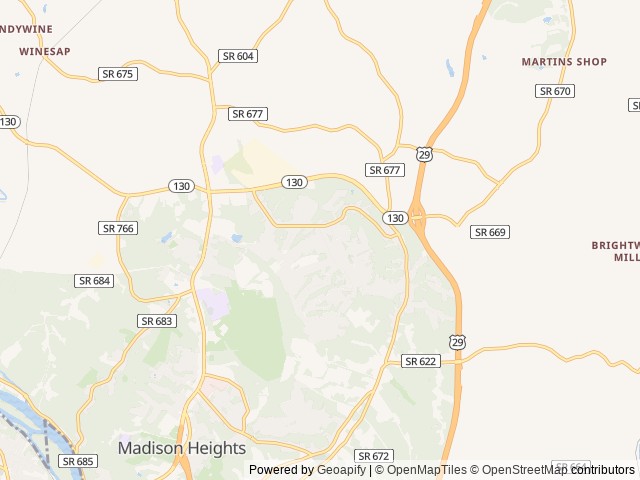 Map for 2024 Springdale Mini 1800BH near Madison Heights, VA