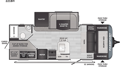 2022 Keystone RV Passport SL 221BH RV rental photo 2
