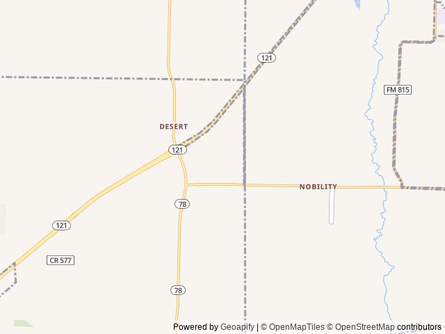 Map of DESERT CREEK RV ESTATES location at Blue Ridge, TX, United States