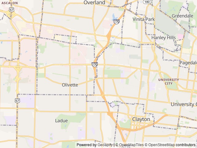 Map for Betty the Adventure Van near Olivette, MO