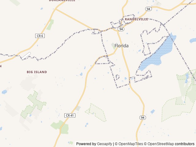 Map of Black Bear RV Park location at Florida, NY, United States
