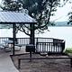 Screened shelter in Clear Springs Campground overlooking Wright Patman Lake.