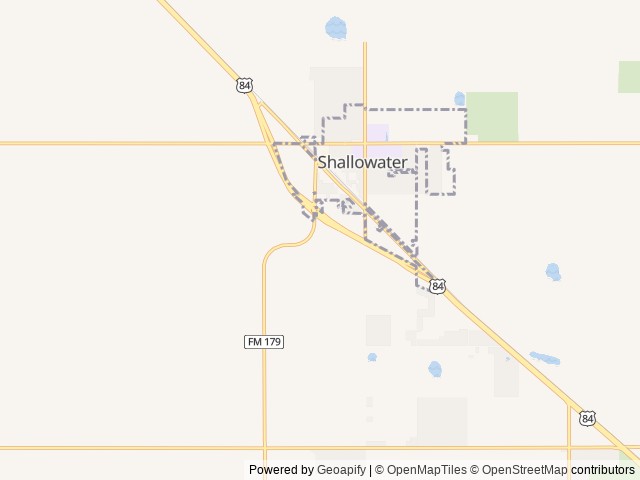 Map of Shallowater MH & RV Park location at Lubbock, TX, United States