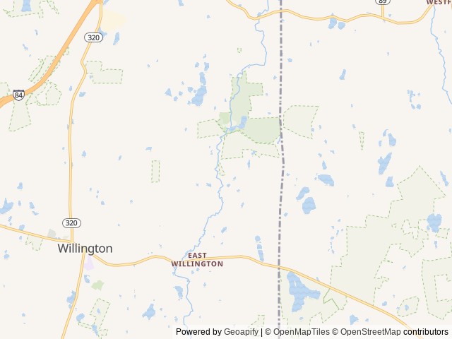Map of Moosemeadow Camping Resort location at Willington, CT, United States