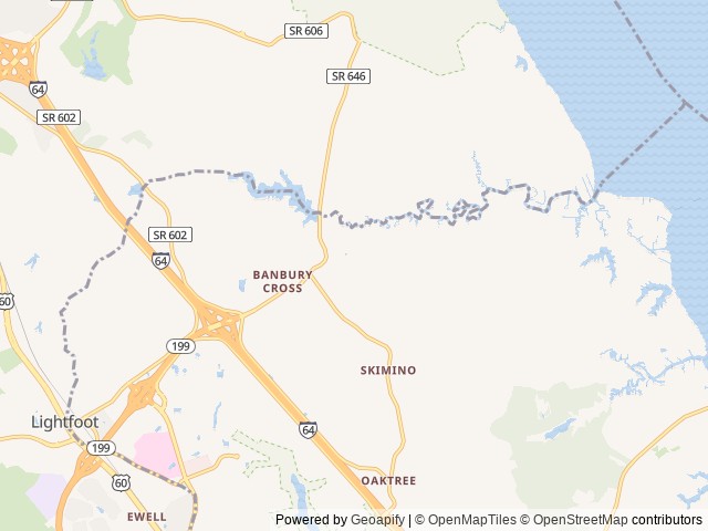 Map of Jellystone Park™ Williamsburg location at Williamsburg, VA, United States