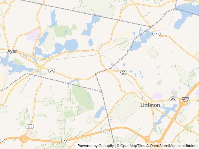 Map of Spacious Skies Minute Man location at Littleton, MA, United States