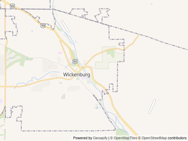Map of Aztec Village RV Resort location at Wickenburg, AZ, United States