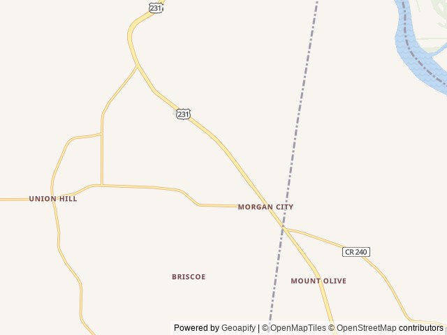 Map of Rocket City RV Park location at Laceys Spring, AL, United States
