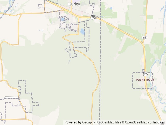 Map for Roam Sweet Home near Gurley, TN