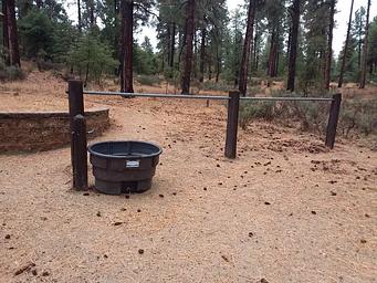 Trough and tie up with water spigot