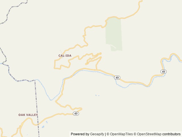 Map of Carlton location at Nevada City, CA, United States