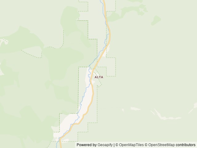 Map of Alta Campground location at Darby, MT, United States