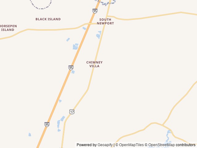 Map of South Newport Campground location at Townsend, GA, United States