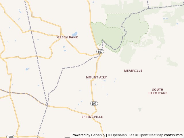 Map of Spring Gulch Campground location at New Holland, PA, United States