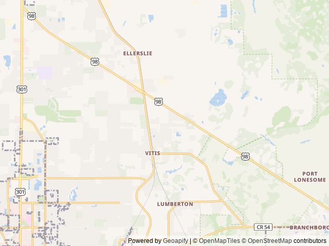 Map of Citrus Hill location at Dade City, FL, United States