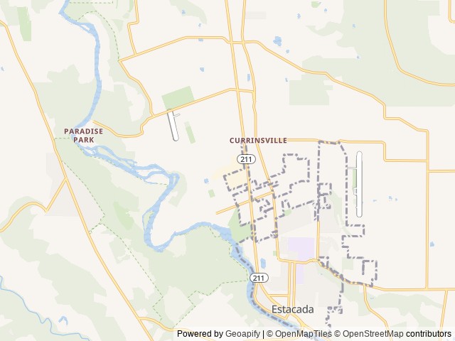 Map of River Mill location at Estacada, OR, United States