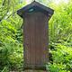 Sergief Island Cabin outhouse surrounding by greenery