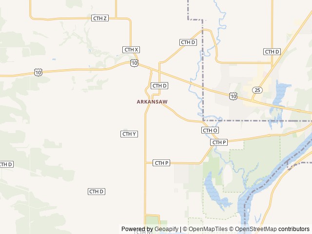 Map of Holden Park Campground location at Arkansaw, WI, United States