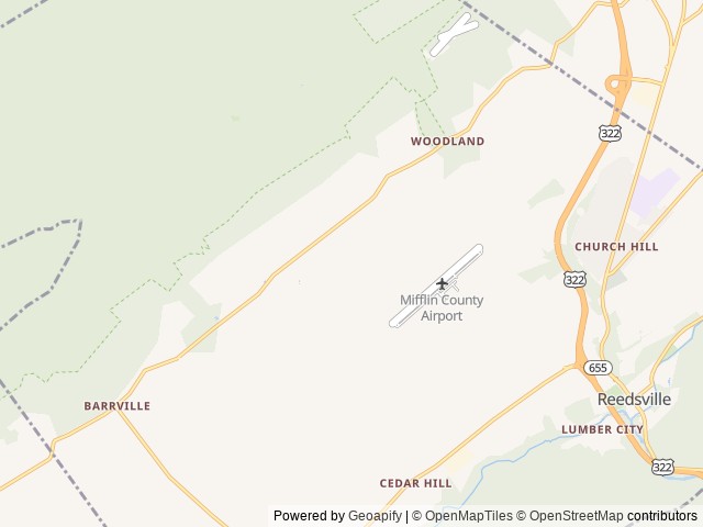 Map for New, Super Clean Getaway Camper! Great for PSU near Reedsville, PA