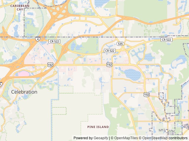 Map of Encore Sherwood Forest location at Kissimmee, FL, United States