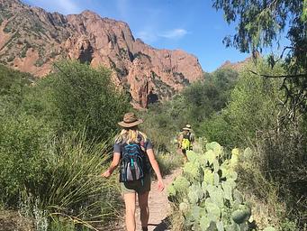 Hiker along Window Trail