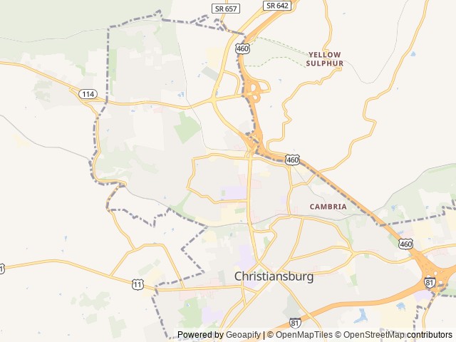 Map for 2006 Vista Cruiser 19MBS near Christiansburg, NC