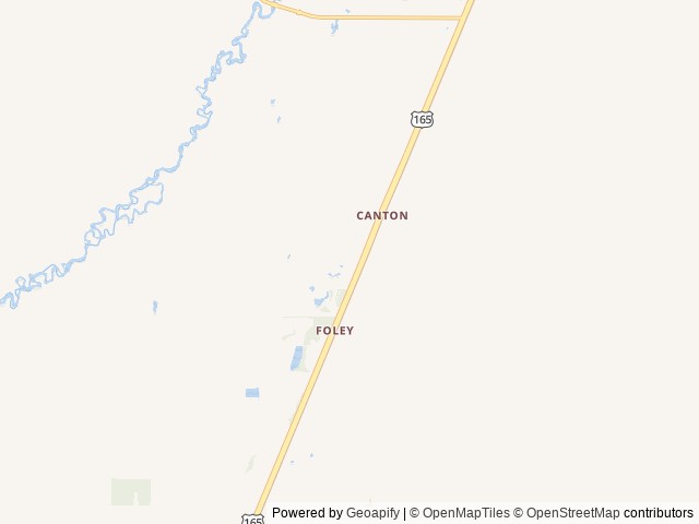 Map of Rice Wood RV Resort location at Oberlin, LA, United States