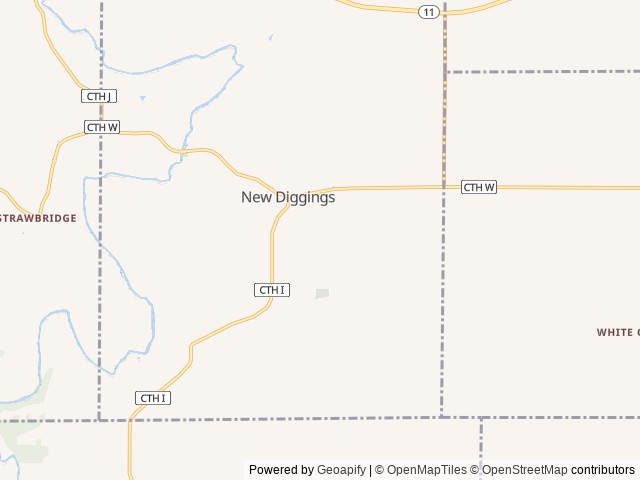 Map of Blackstone Campground & RV Park location at New Diggings, WI, United States