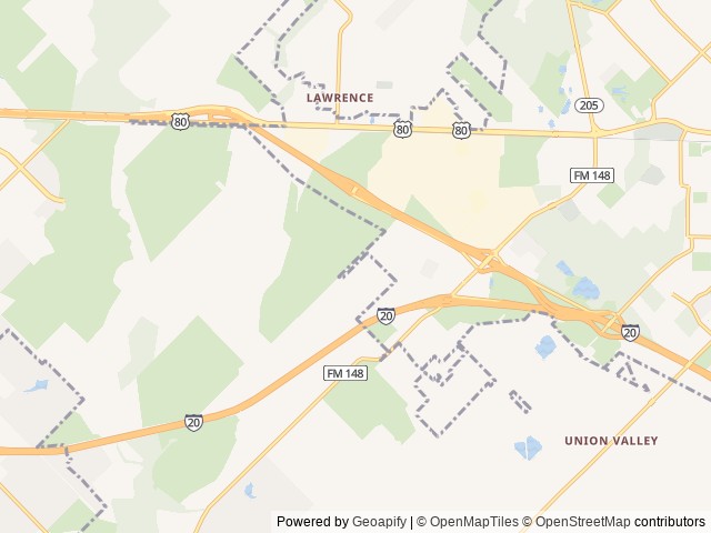 Map of Terrell RV Park location at Terrell, TX, United States
