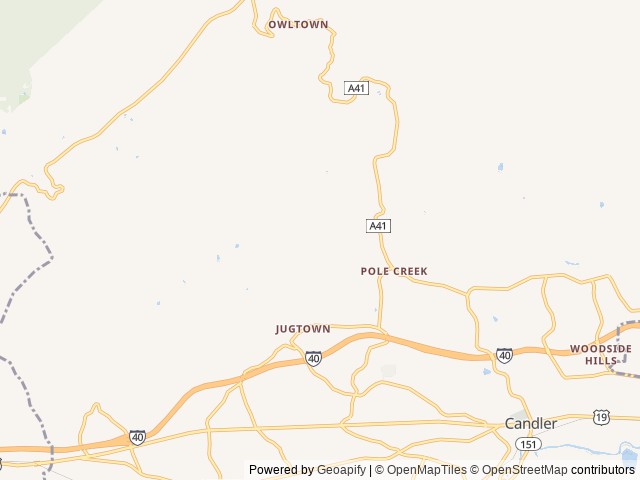 Map of Brookview RV location at Candler, NC, United States