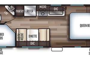 2019 Forest River RV Cherokee Grey Wolf 22MKSE