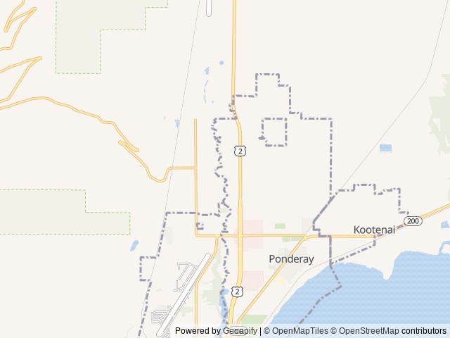 Map for "The Rockford" 2013 R-Vision Crossover 177S near Sandpoint, WA