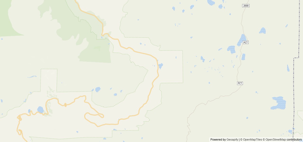 Map of Summit Lake North location at Mineral, CA, United States