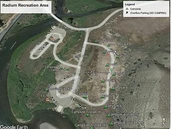 Overview Map of Radium Recreation Area