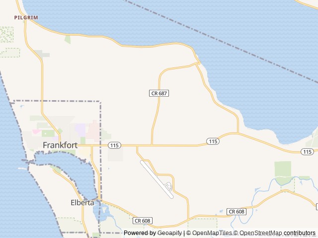 Map of Frankfort Crystal Lake RV Resort location at Frankfort, MI, United States