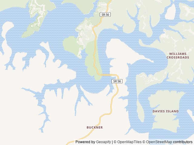 Map of Hurricane Bridge location at Smithville, TN, United States