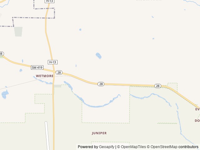 Map of Munising / Pictured Rocks KOA Journey location at Wetmore, MI, United States