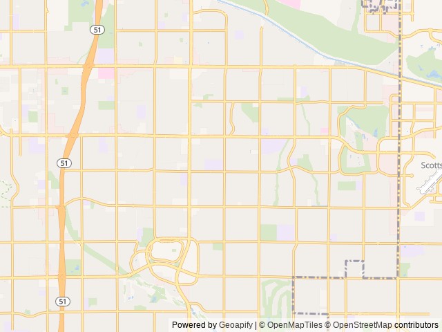 Map of Travel Happy RV Rentals location at Scottsdale, AZ, United States