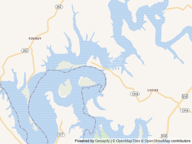 Map of The Narrows location at Glasgow, KY, United States