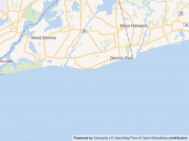 Map of Sun Retreats Dennis Port location at Dennis, MA, United States