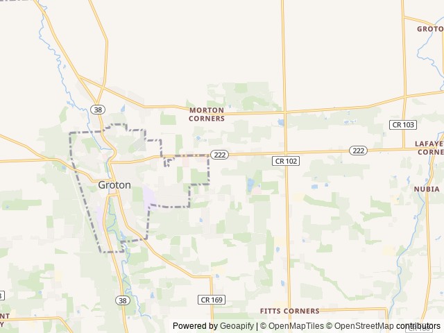 Map for 2009 Jayco open range near Groton, NY