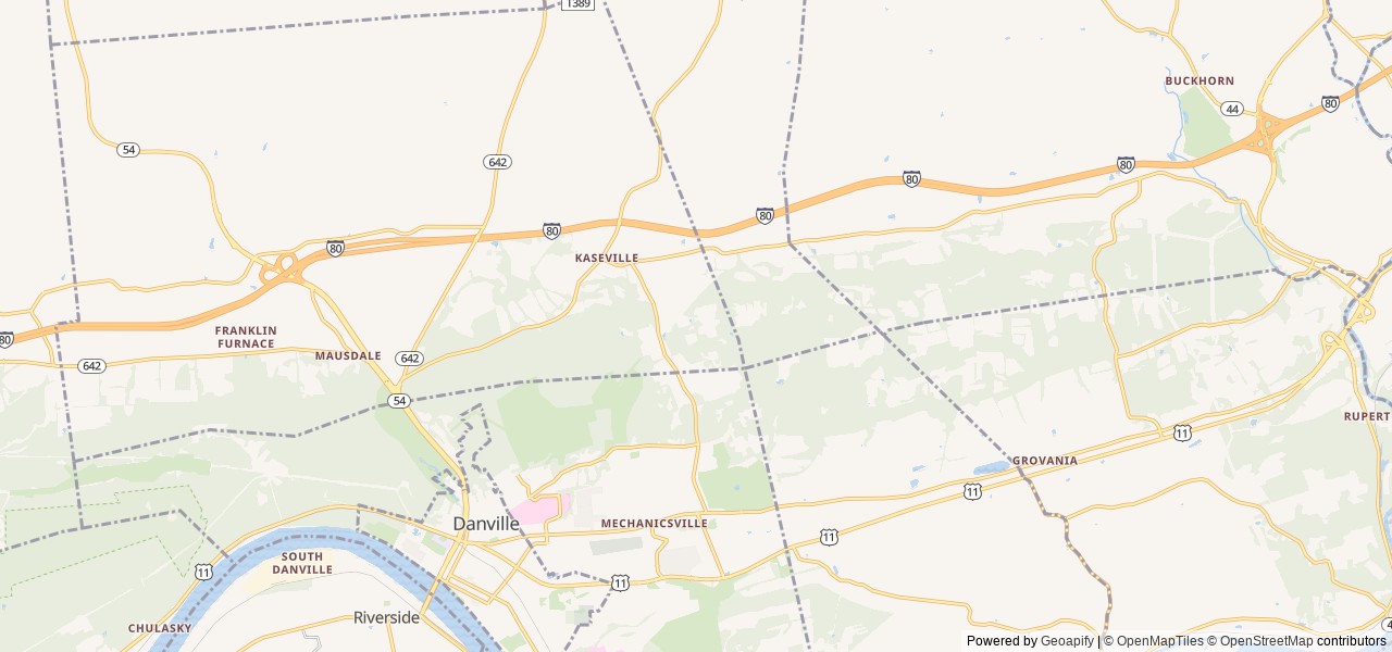 Map for Freedome Elite near Danville, PA