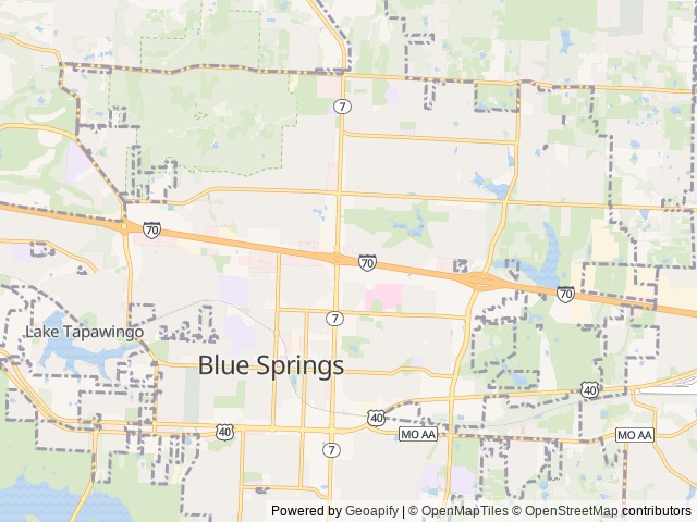 Map for The Cozy KC - 2022 Grand Design Transcend 247BH near Blue Springs, MO