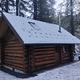 Starrigavan Cabin with snow (side view) 
