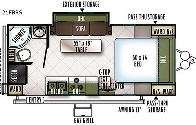 2018 Forest River RV Flagstaff Micro Lite 21FBRS