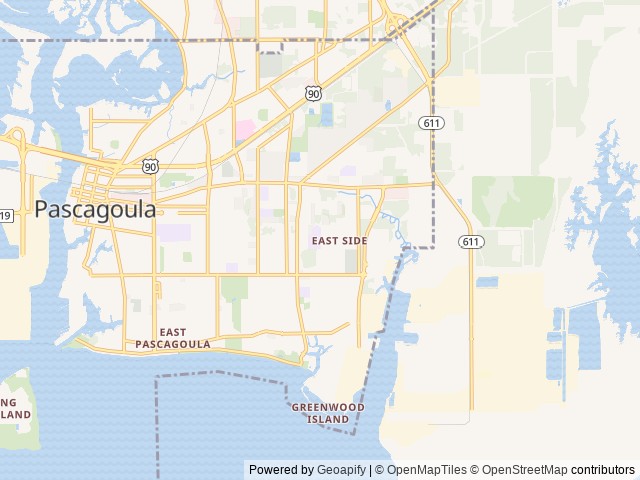 Map for 2015 Cruiser RV Cruiser RV View Finder near Pascagoula, AL