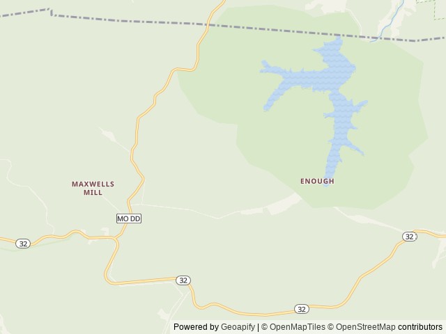Map of Council Bluff Recreation Area location at Belgrade, MO, United States