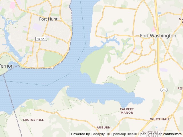 Map of Fort Washington Park Day Use Facilities location at Fort Washington, MD, United States