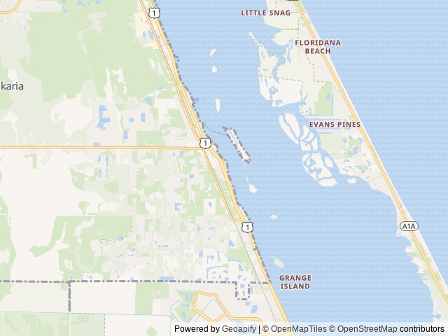 Map for 2025 Forest River RV IBEX 16MKS Beast Mode near Grant-Valkaria, FL